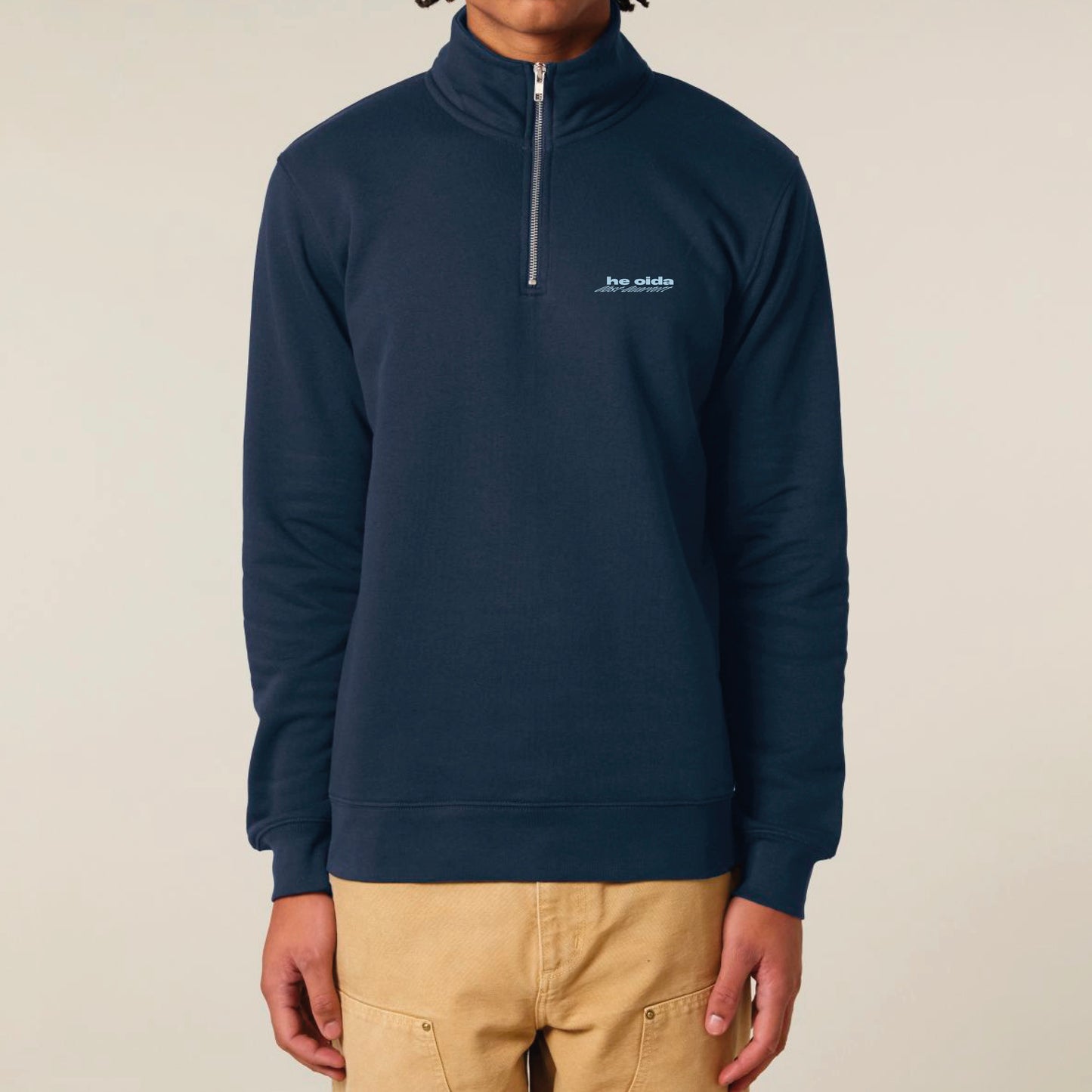 1/4-Zip Pulli French-Navy