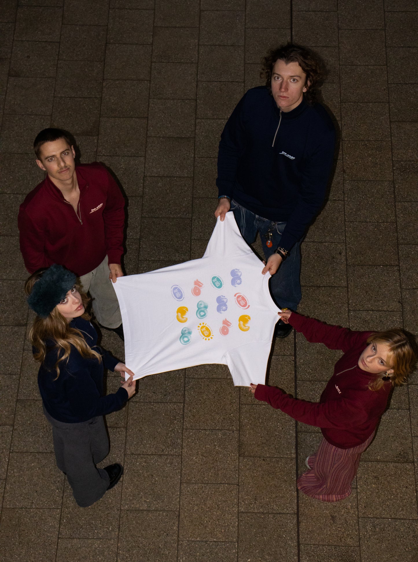 Sticker-Shirt "Obstquartett" Weiß