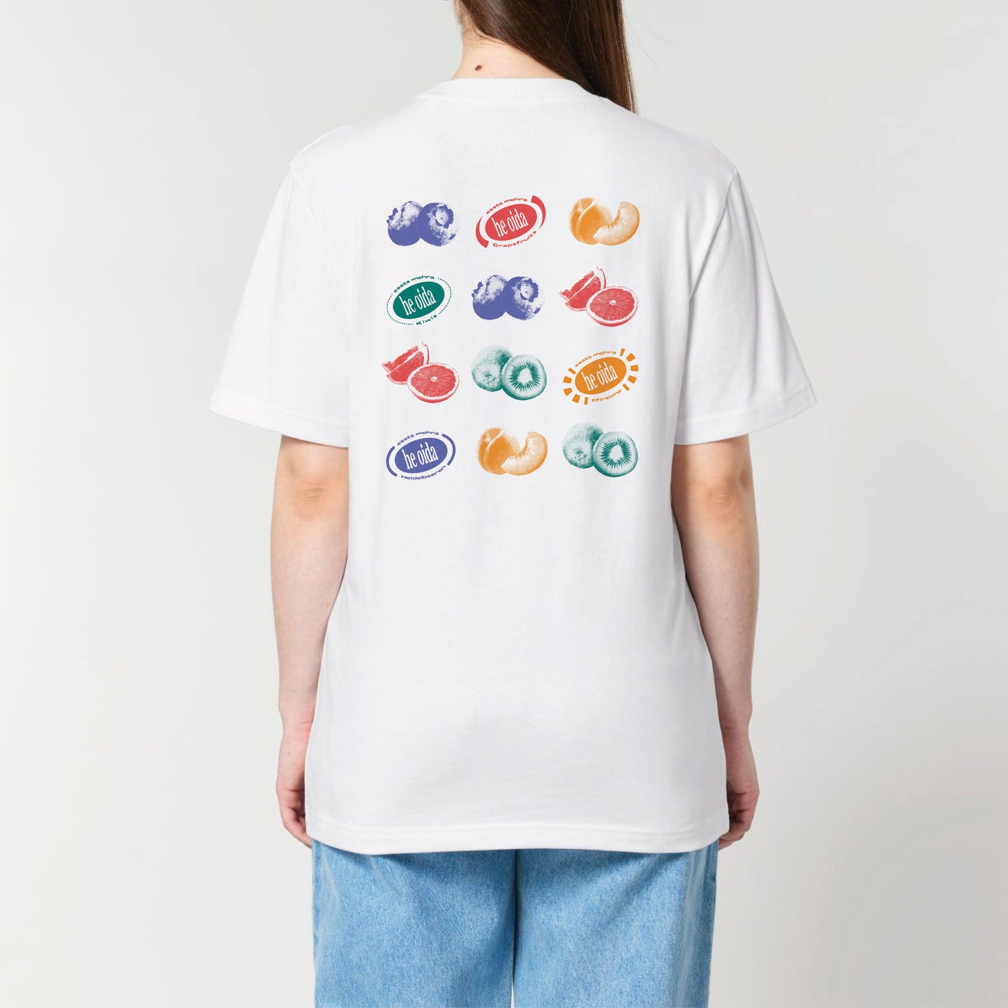 Sticker-Shirt "Obstquartett" Weiß