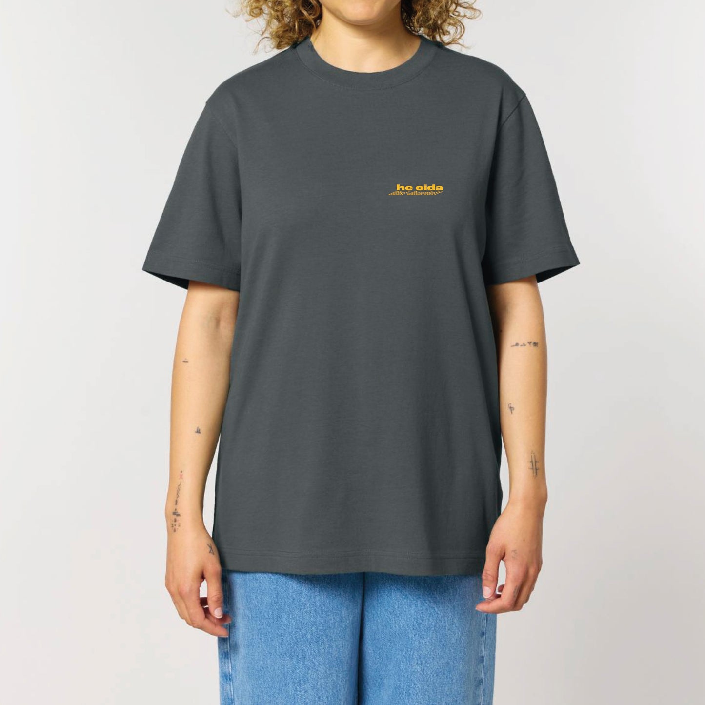 Pfirsich Shirt Anthrazit